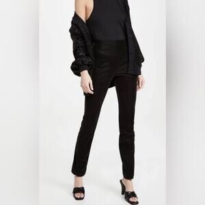 Good American Black Croc Exec Pant Faux Leather Size Small